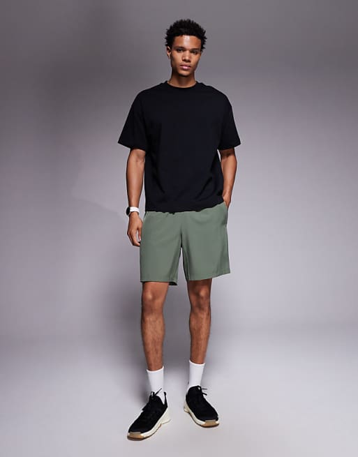 4505 Boxy Cropped Heavyweight Cotton Training T-shirt With Quick Dry Finish In Black