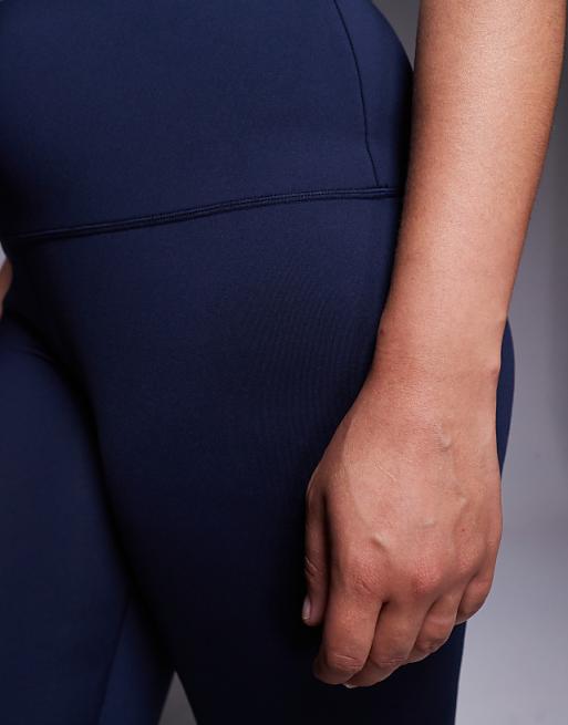 4505 Curve Icon Active Bum Sculpt High Waist Gym Legging With Inner Pocket In Deep Navy