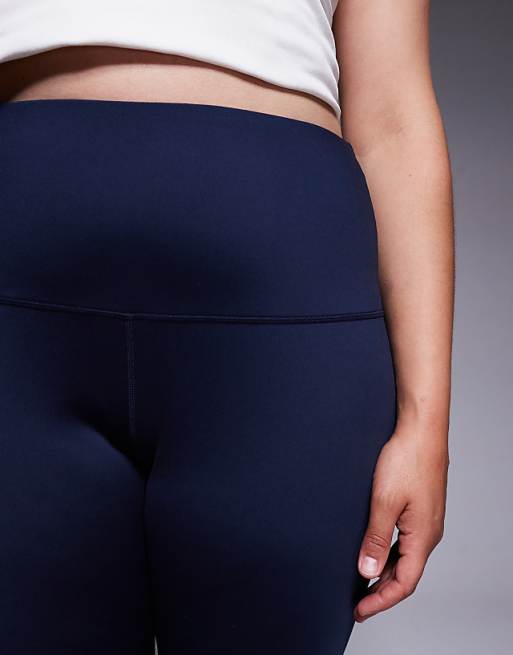 4505 Curve Icon Active Bum Sculpt High Waist Gym Legging With Inner Pocket In Deep Navy