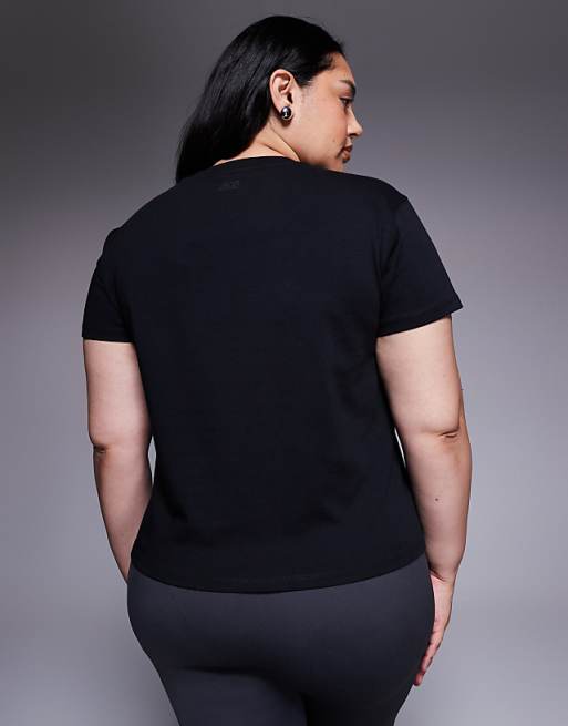 4505 Curve Icon Cotton Boxy T-shirt With Quick Dry Finish In Black