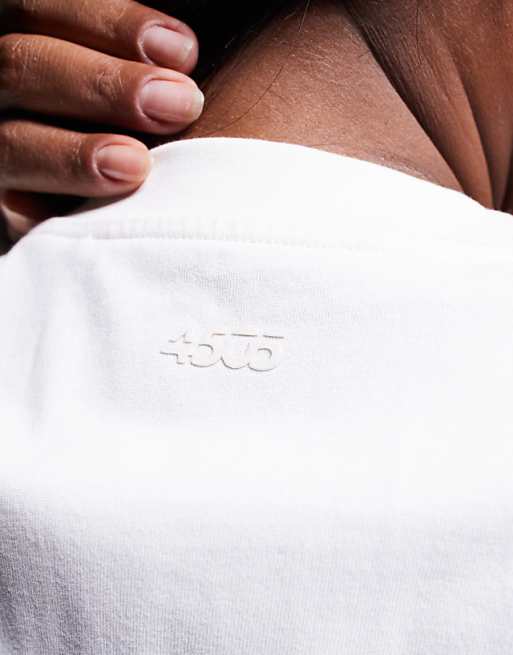 4505 Curve Icon Heavyweight Cotton Oversized T-shirt With Quick Dry Finish In Vintage White