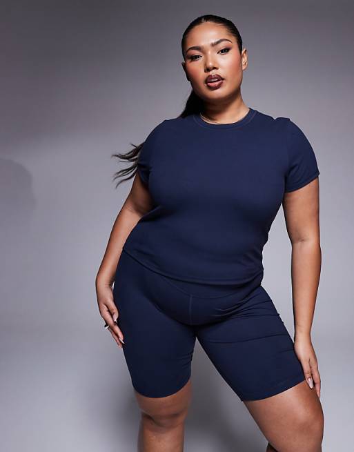4505 Curve Icon Soft Touch Yoga Set In Midnight Navy