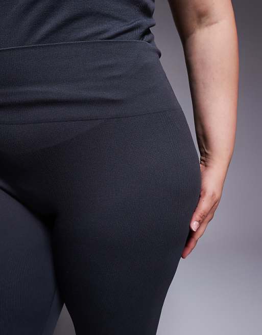 4505 Curve Seamless Sculpting High Waist Gym Leggings In Flint Grey