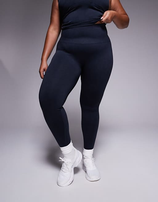 4505 Curve Smooth Seamless High Waist Gym Legging In Washed Black