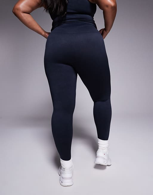 4505 Curve Smooth Seamless High Waist Gym Legging In Washed Black