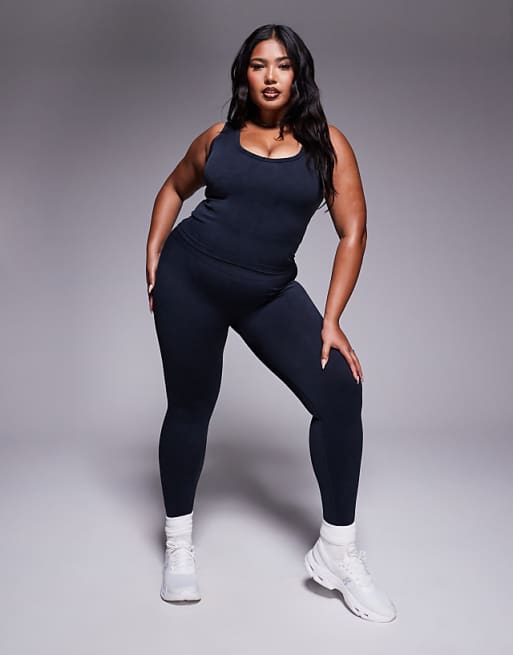 4505 Curve smooth seamless high waist gym legging in washed black