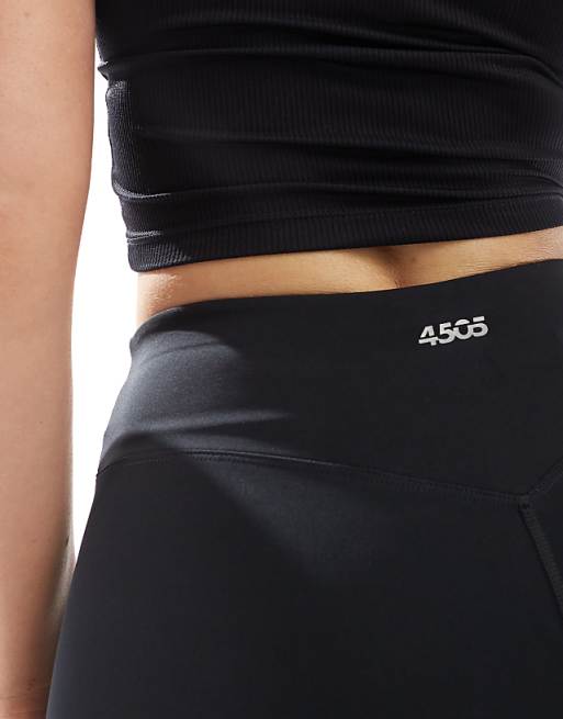 4505 Hourglass Icon 8 Inch Legging Short With Bum Sculpt Detail In Performance Fabric In Black