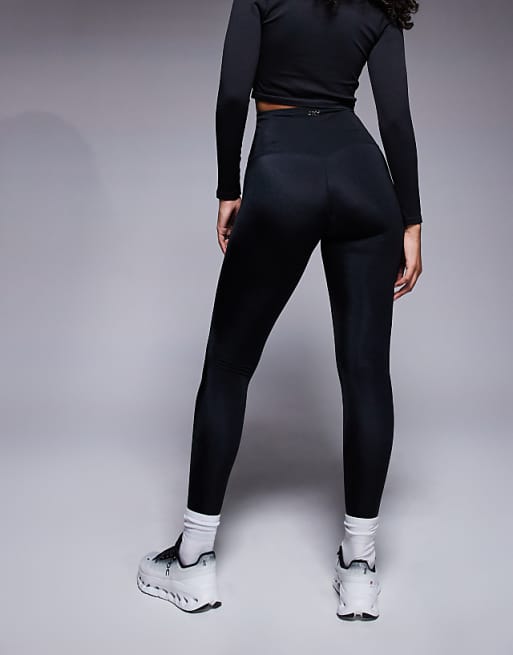 4505 Hourglass Icon Active Bum Sculpt High Waist Gym Legging With Inner Pocket In Black High Shine