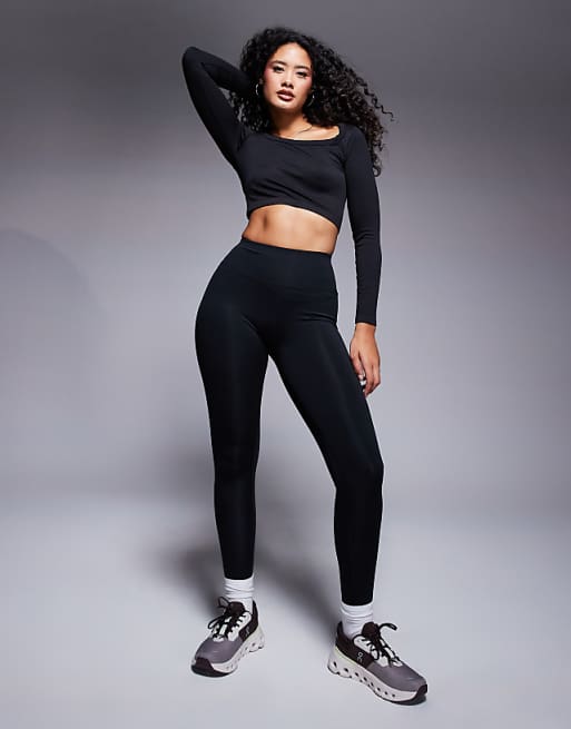 4505 Hourglass Icon soft touch high waist yoga legging in black