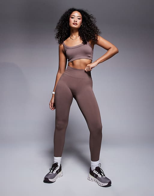 4505 Hourglass sculpting seamless high waist gym legging in milk chocolate