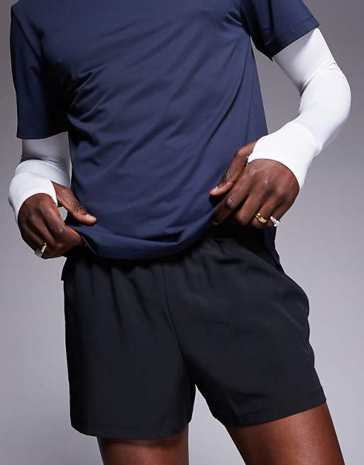 4505 Icon 3 Inch Quick Dry Running Shorts With Back Phone Pocket 2 Pack In Black And Light Blue