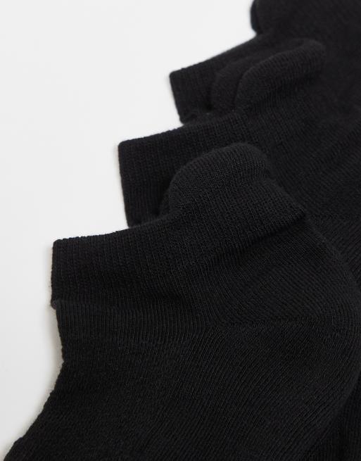 4505 Icon 3 Pack Quick Dry Trainer Sport Socks In Black