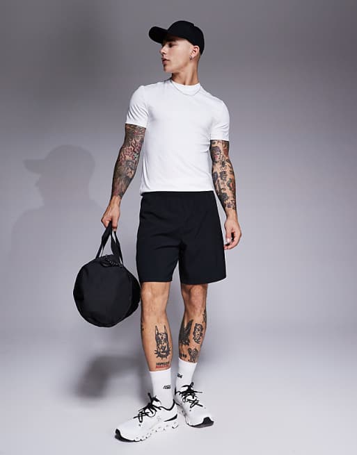 4505 Icon 7 Inch Quick Dry Training Shorts With Zip Pockets In Black