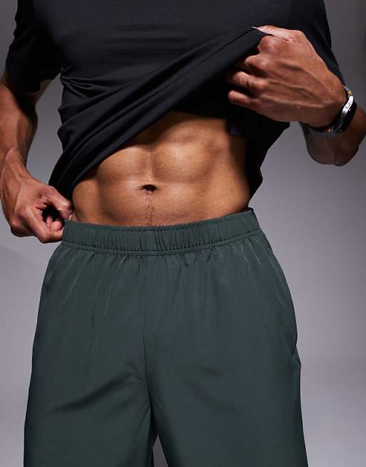 4505 Icon 7 Inch Quick Dry Training Shorts With Zip Pockets In Deep Khaki
