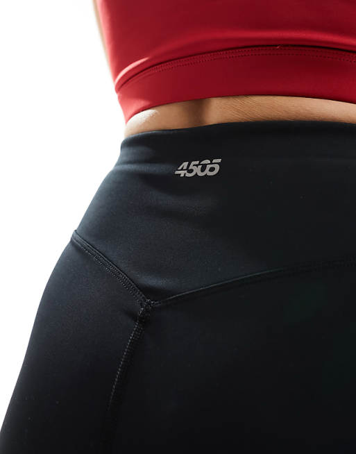 4505 Icon 8 Inch Legging Short With Bum Sculpt Detail In Black