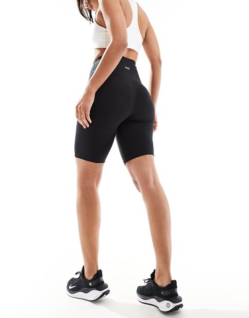 4505 Icon 8 inch soft touch legging short in black