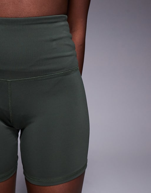 4505 Icon Active High Waist 5 Inch Legging Short With Zip Phone Pocket In Dark Green