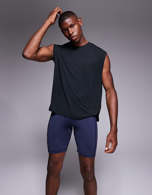 4505 Icon Active Quick Dry Base Layer Training Half Tight In Deep Navy