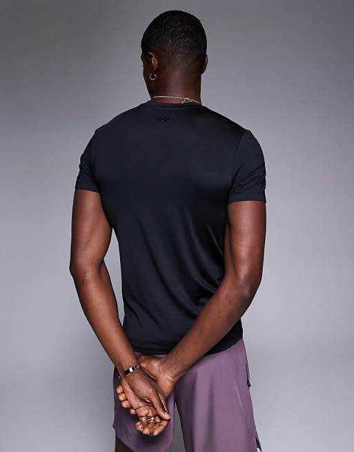 4505 Icon Active Quick Dry Muscle Fit Base Layer Training T-shirt 2 Pack In Black And Charcoal