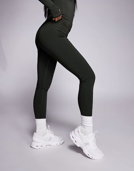 4505 Icon Bum Sculpt Gym Legging With Inner Pocket In Dark Khaki