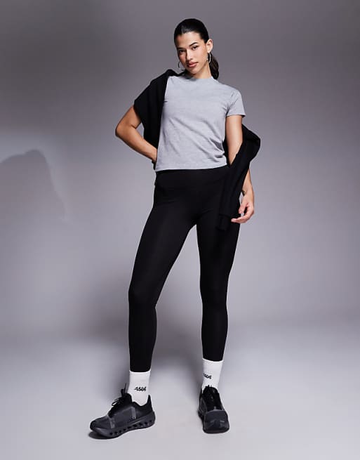 4505 Icon Cotton Boxy T-shirt With Quick Dry Finish In Grey Marl