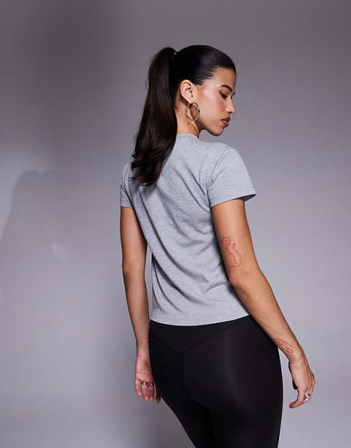 4505 Icon Cotton Boxy T-shirt With Quick Dry Finish In Grey Marl