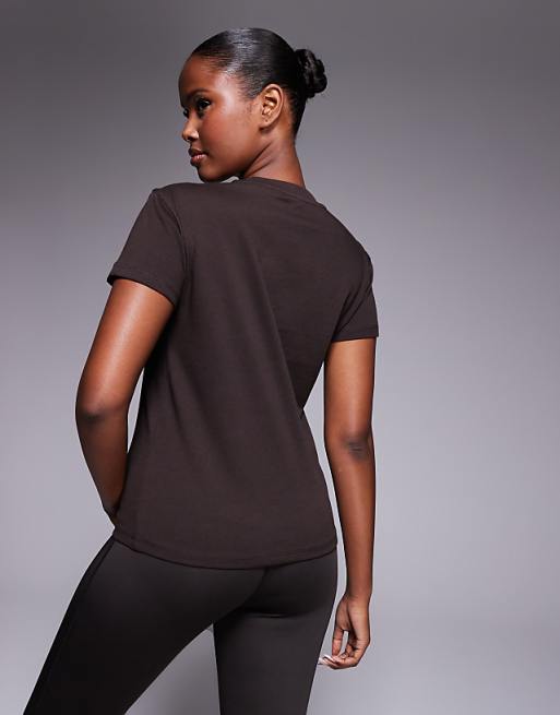 4505 Icon Cotton Boxy T-shirt With Quick Dry Finish In Chocolate