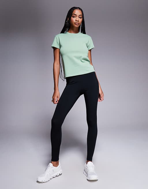 4505 Icon Cotton Boxy T-shirt With Quick Dry Finish In Matcha