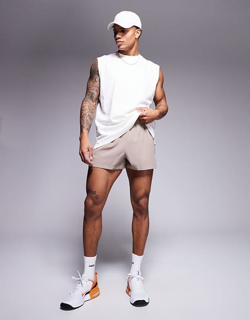 4505 Icon cotton oversized pump training tank with quick dry finish in off white