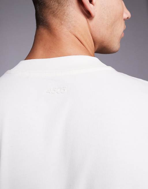 4505 Icon Heavyweight Cotton Oversized T-shirt With Quick Dry Finish In Off White