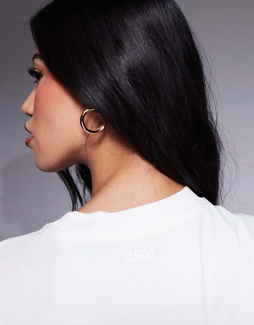 4505 Icon Heavyweight Cotton Oversized T-shirt With Quick Dry Finish In Off White