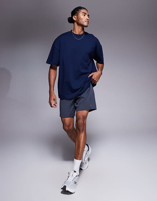 4505 Icon Heavyweight Cotton Oversized T-shirt With Quick Dry Finish In Midnight Navy