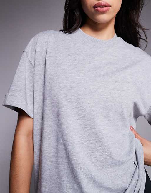 4505 Icon Heavyweight Cotton Oversized T-shirt With Quick Dry Finish In Grey Marl