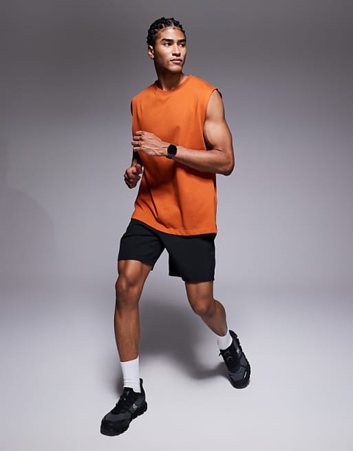 4505 Icon Oversized Cotton Pump Training Tank With Quick Dry Finish In Terracotta
