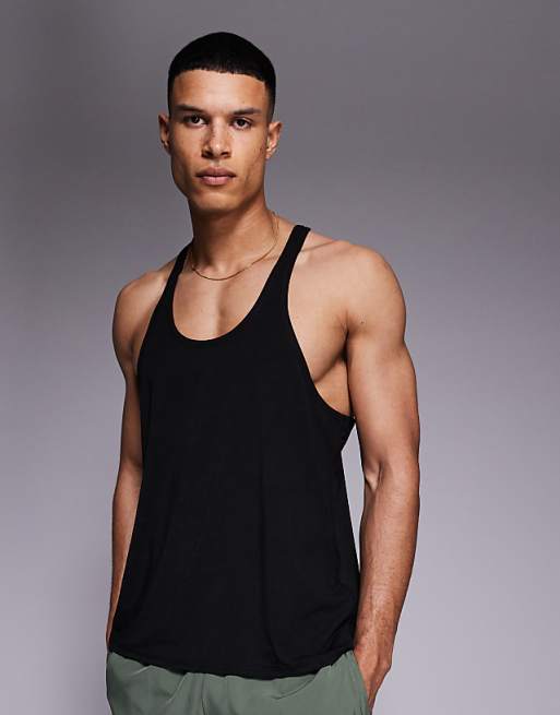 4505 Icon performance jersey quick dry stringer vest in black