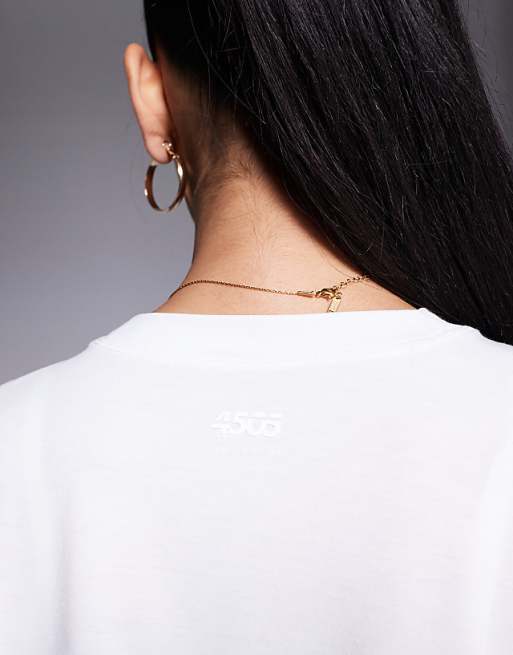 4505 Icon Quick Dry Performance Cropped Boxy T-shirt In White