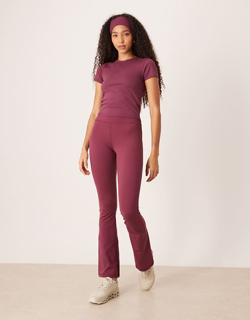 4505 Icon soft touch high waist slim kick yoga legging in mulberry
