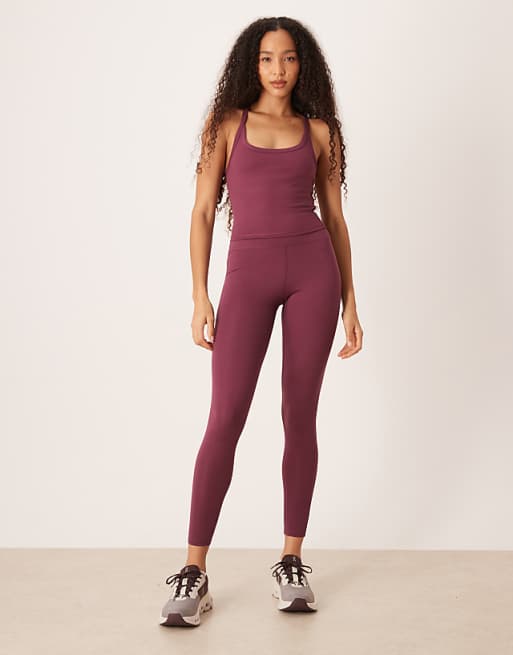 4505 Icon soft touch high waist yoga legging in mulberry