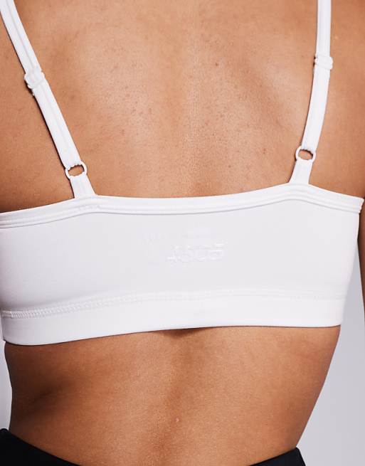 4505 Icon Soft Touch Light Support Sports Bra With Adjustable Straps In White