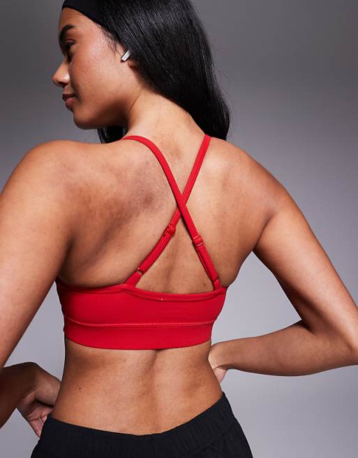 4505 Icon Soft Touch Medium Support Sports Bra With Adjustable Straps In Red