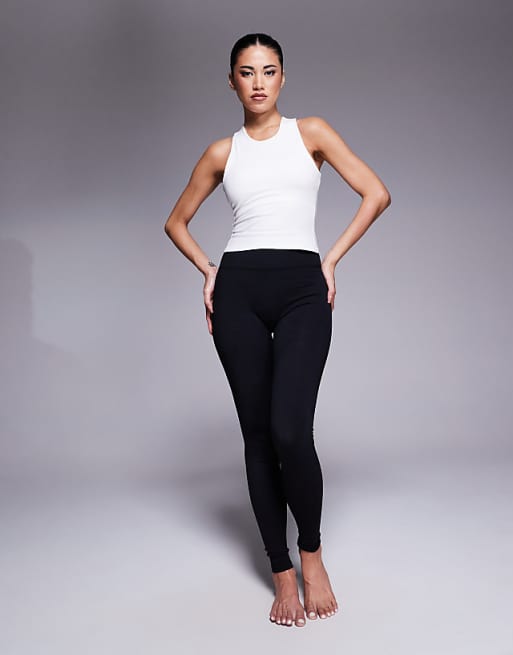 4505 Icon Soft Touch Racer Back Vest With Inner Bra And Removable Padding In White