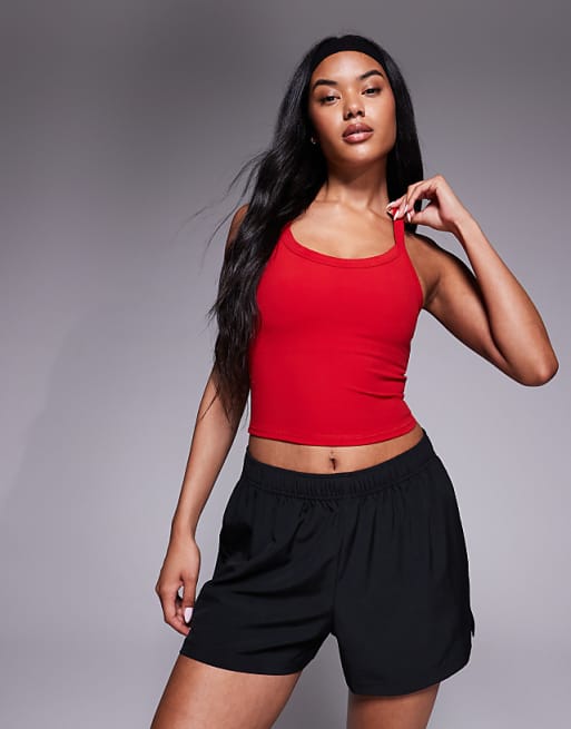 4505 Icon soft touch yoga cami with inner bra in red