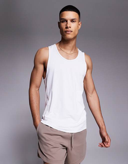 4505 Icon Training Vest With Racer Back In White