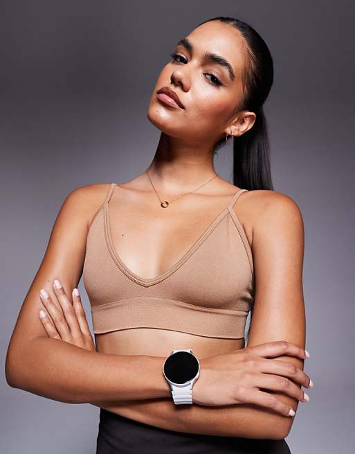 4505 Intimate seamless active light support sports bra in honey beige