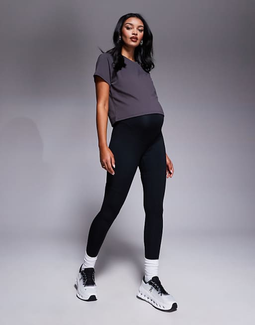 4505 Maternity Icon active bum sculpt high waist gym legging with inner pocket in black