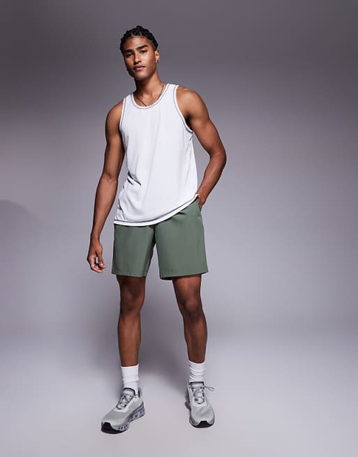 4505 Outdoor Runner Back Graphic Quick Dry Mesh Tank In White