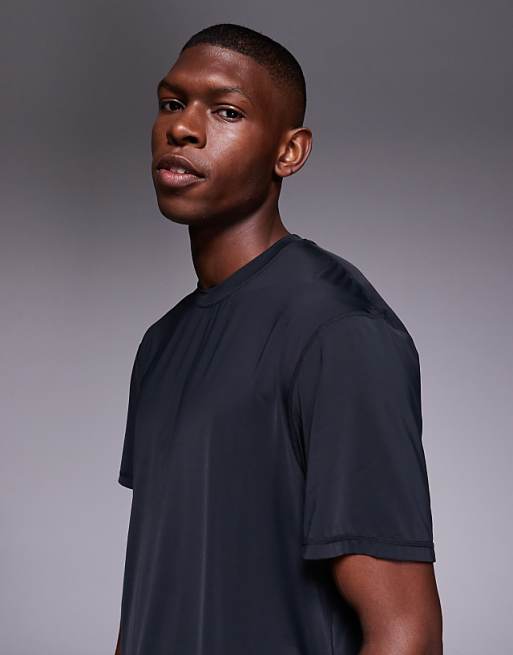 4505 Quick Dry Nylon Performance Mesh Oversized Running T-shirt In Black