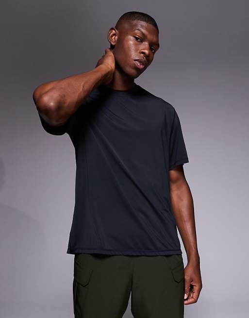 4505 Quick Dry Nylon Performance Mesh Oversized Running T-shirt In Black