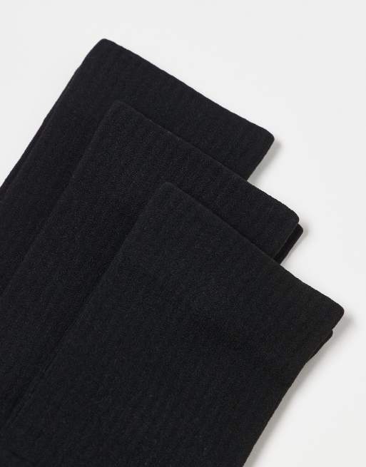 4505 Quick Dry Running Socks With Arch Support 3 Pack In Black