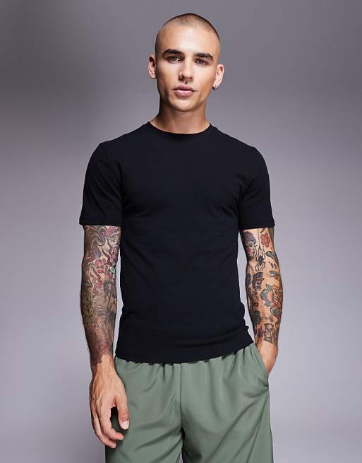4505 shrunken fit cotton training baby tee with quick dry finish in black